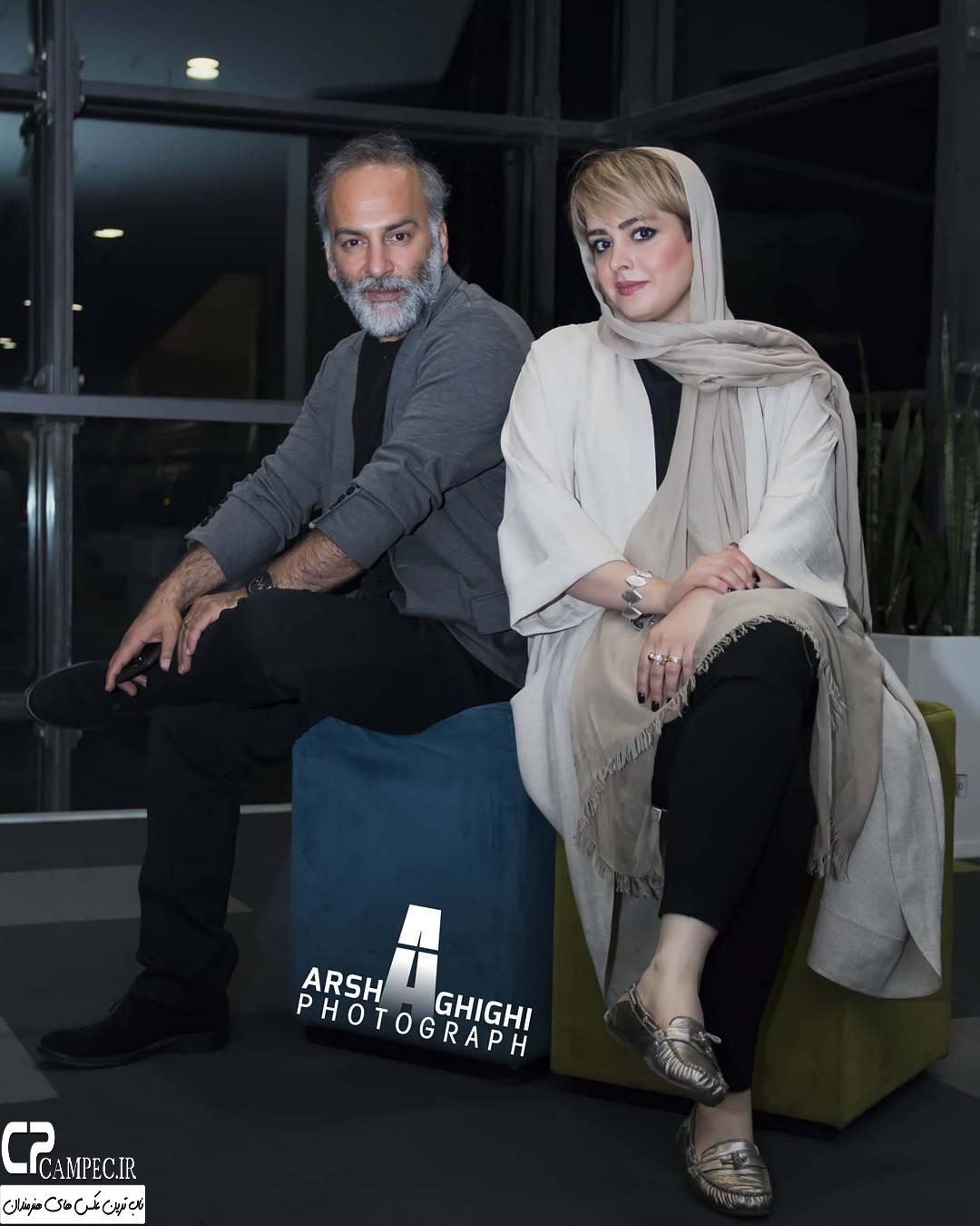 حمید رضا آذرنگ و همسرش ساناز بایان