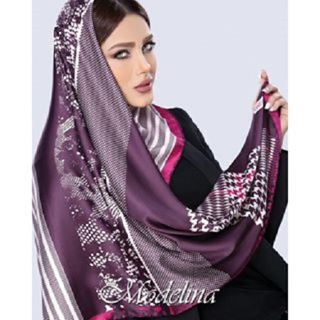 روسری ابریشمی بنفش