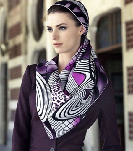 روسری مجلسی بنفش