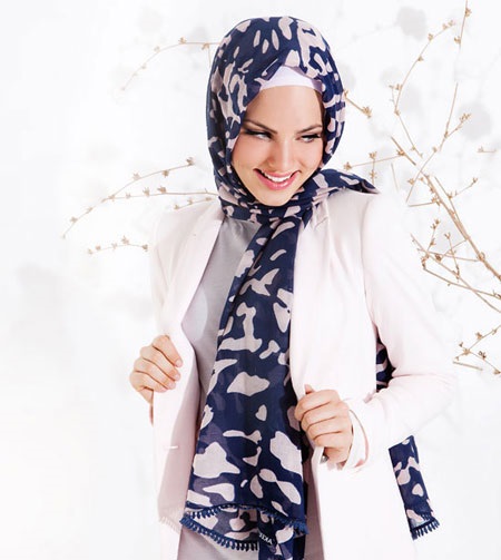 شال و روسری 95 آبی