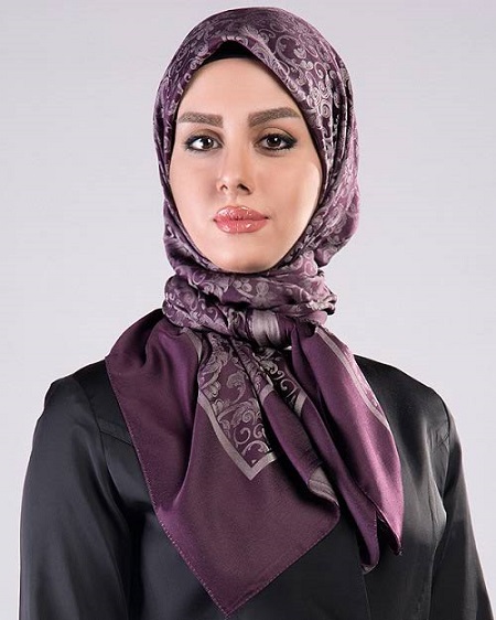 شال و روسری بنفش زنانه 95