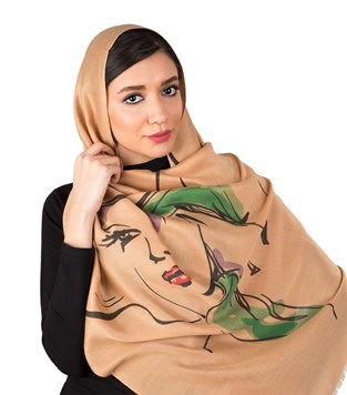 شال و روسری کنزو خردلی