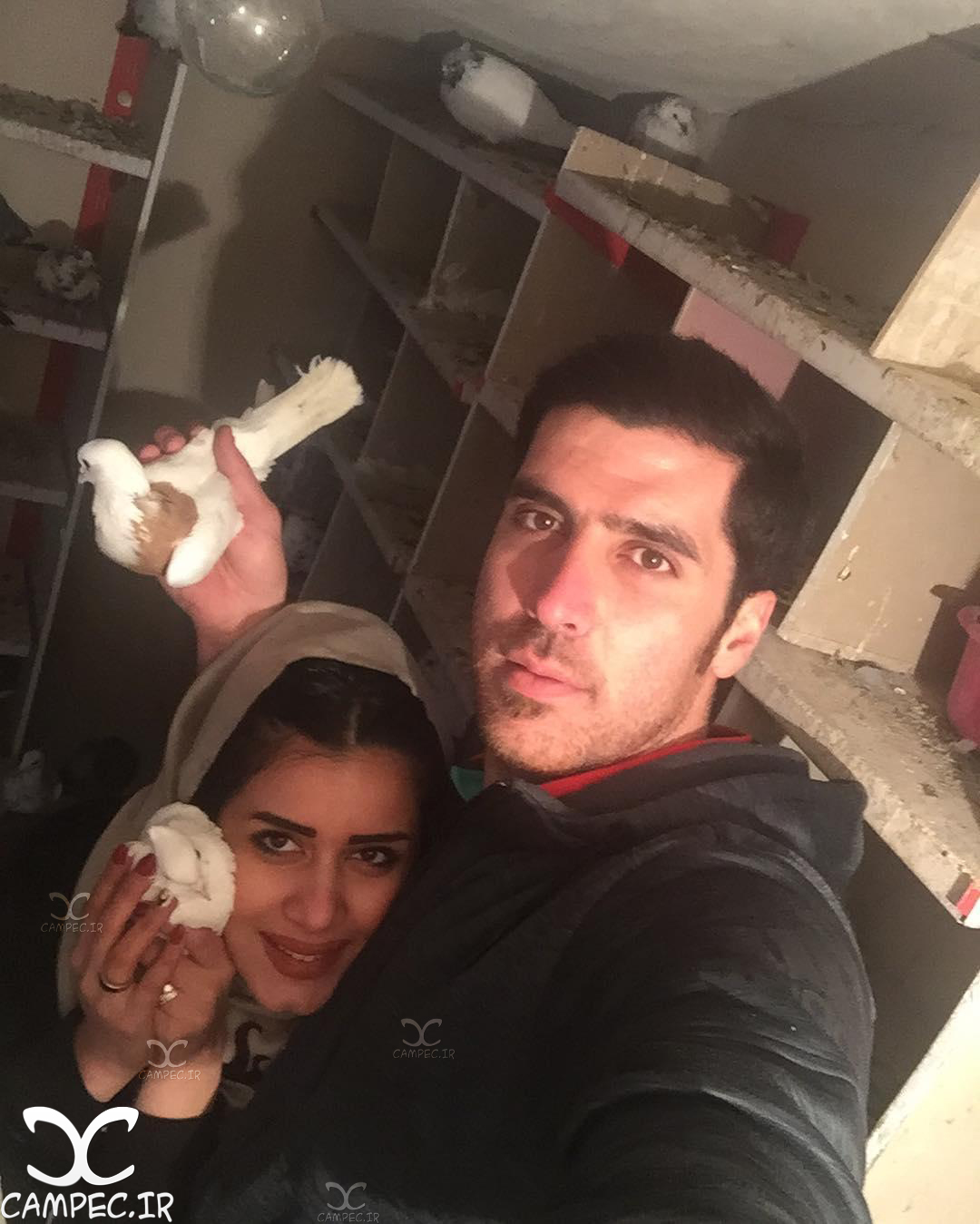 عکس شخصی شهرام محمودی با همسرش