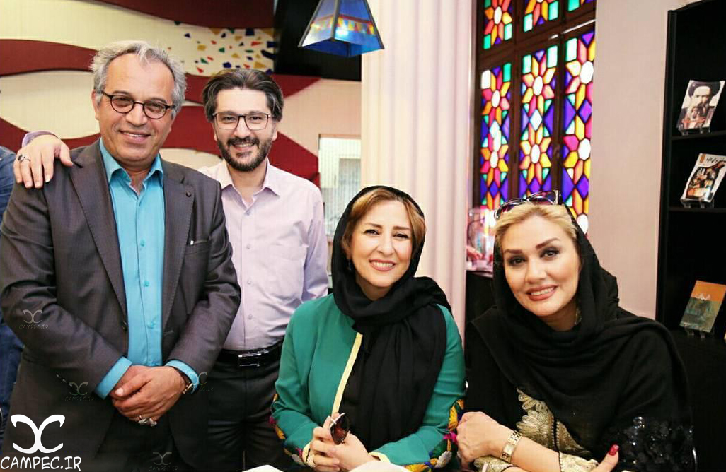 امیر حسین مدرس و همسرش،مرجانه گلچین و حسین لطیفی