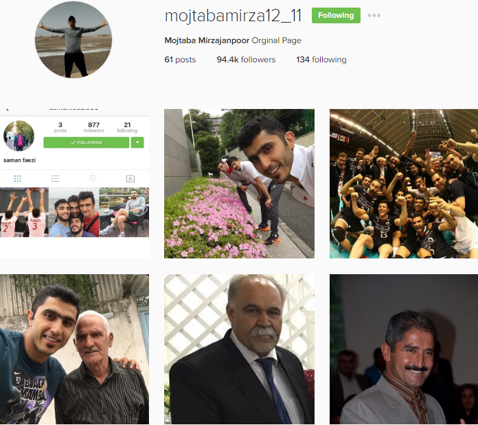 آخرین عکس از پروفایل اینستاگرام مجتبی میرزاجانپور