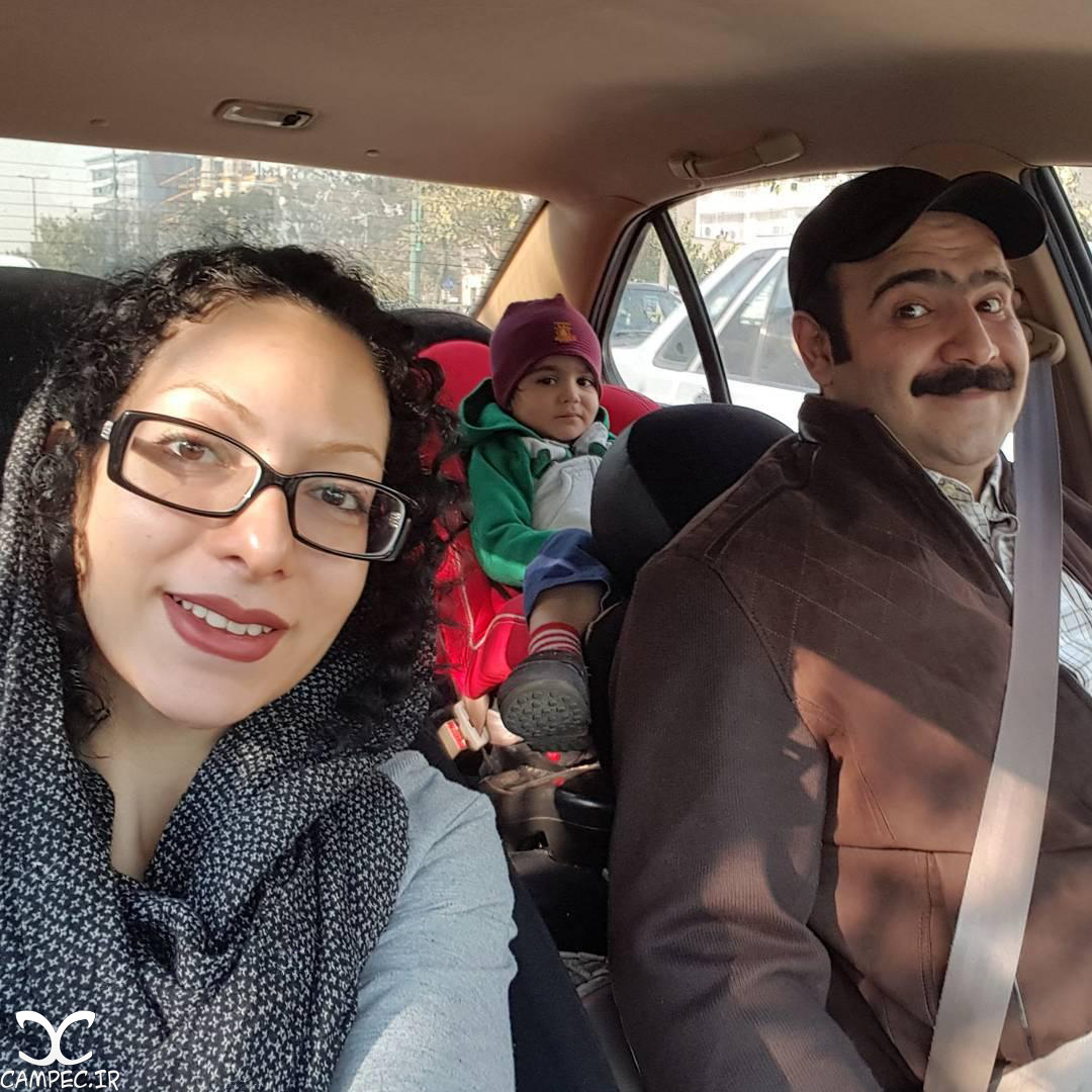 بهادر مالکی با همسر و فرزندش