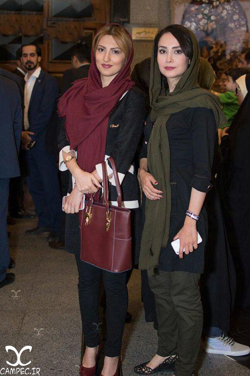 مریم خدارحمی و سمیرا حسینی در مراسم تقدیر از ملی پوشان والیبال