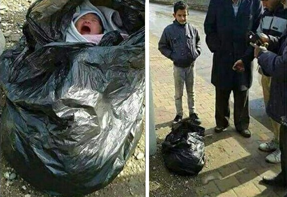 نوزاد رها شده در پلاستیک - تابناک زنجان