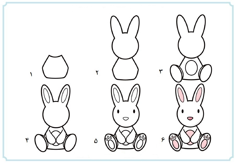 نقاشی ساده خرگوش