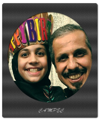جواد رضویان در کنار دختر و پدرش در روز تولد دخترش+عکس