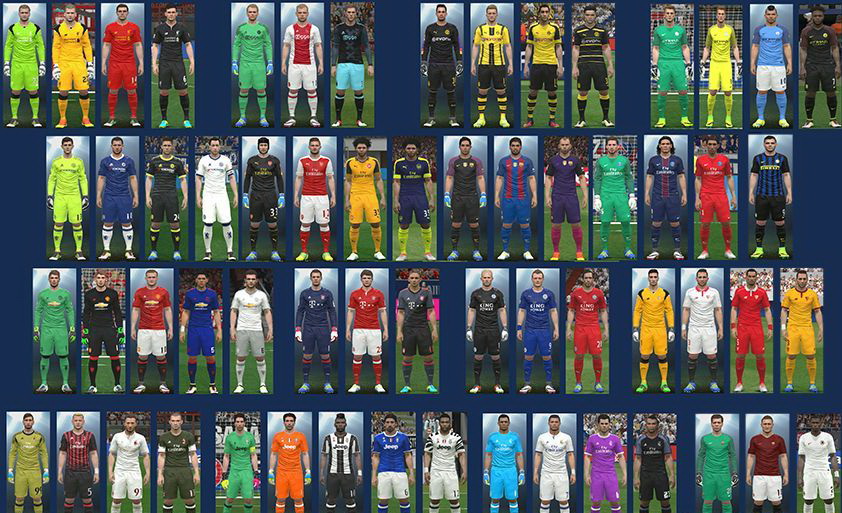 لباس فصل 2016-17 اکـثر تیم ها برای pes16