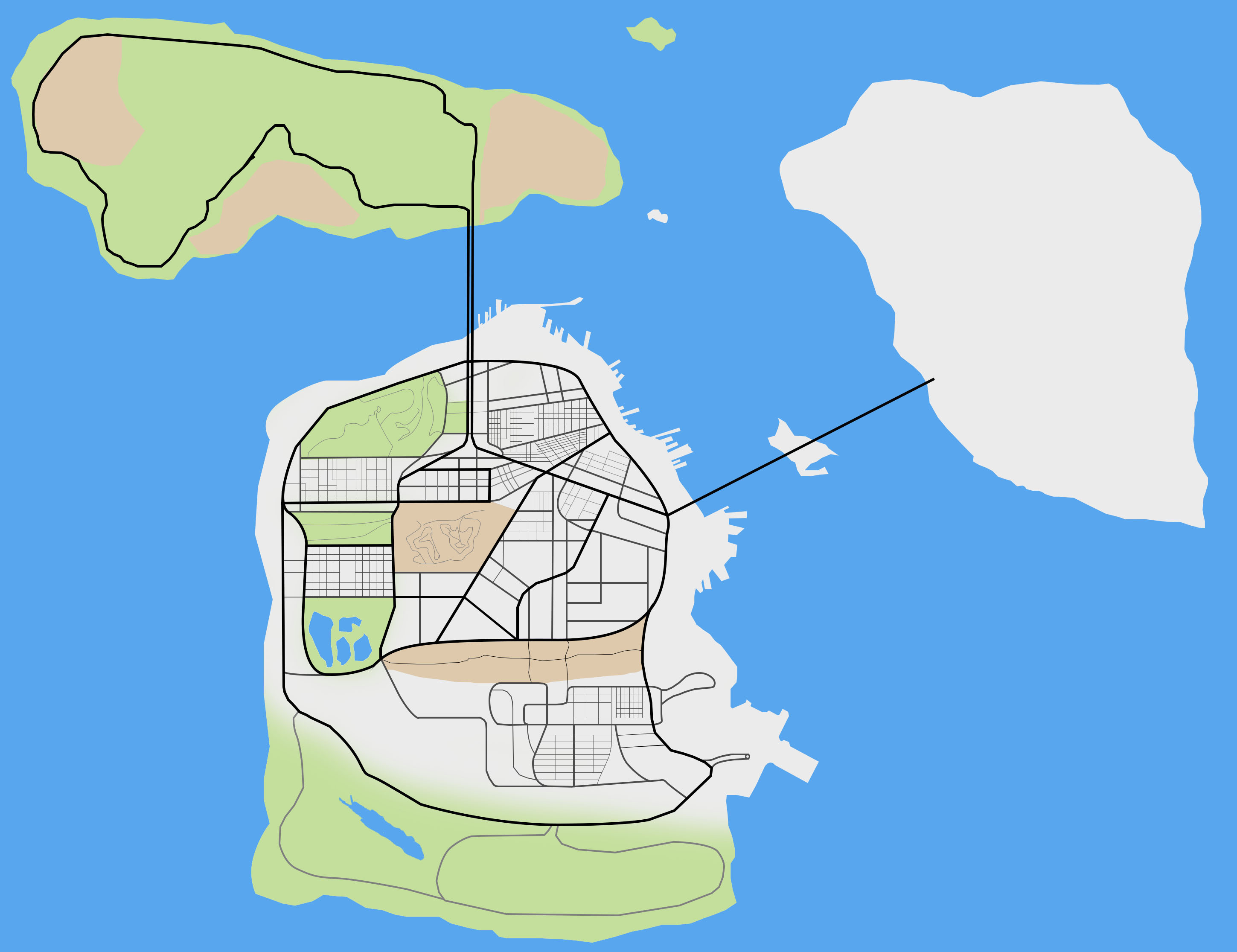 AMAZING GTA 5 Concept Map Featuring Las Venturas & San Fierro! (GTA V) 