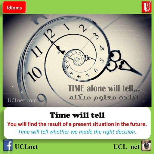آینده معلوم میکنه – English Idiom – آموزش اصطلاحات زبان انگلیسی – Time will tell