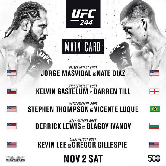 پیش نمایش و معرفی :  UFC 244: Masvidal vs. Diaz-در نظر سنجی شرکت کنید