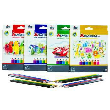 قیمت پخش عمده مداد رنگی 24 مقوایی آدمیرال