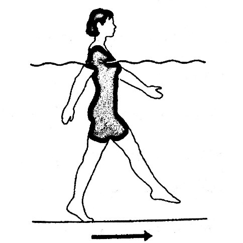 آب درمانی اندام تحتانی - ورزش در آب زانو - هیدروتراپی پا 