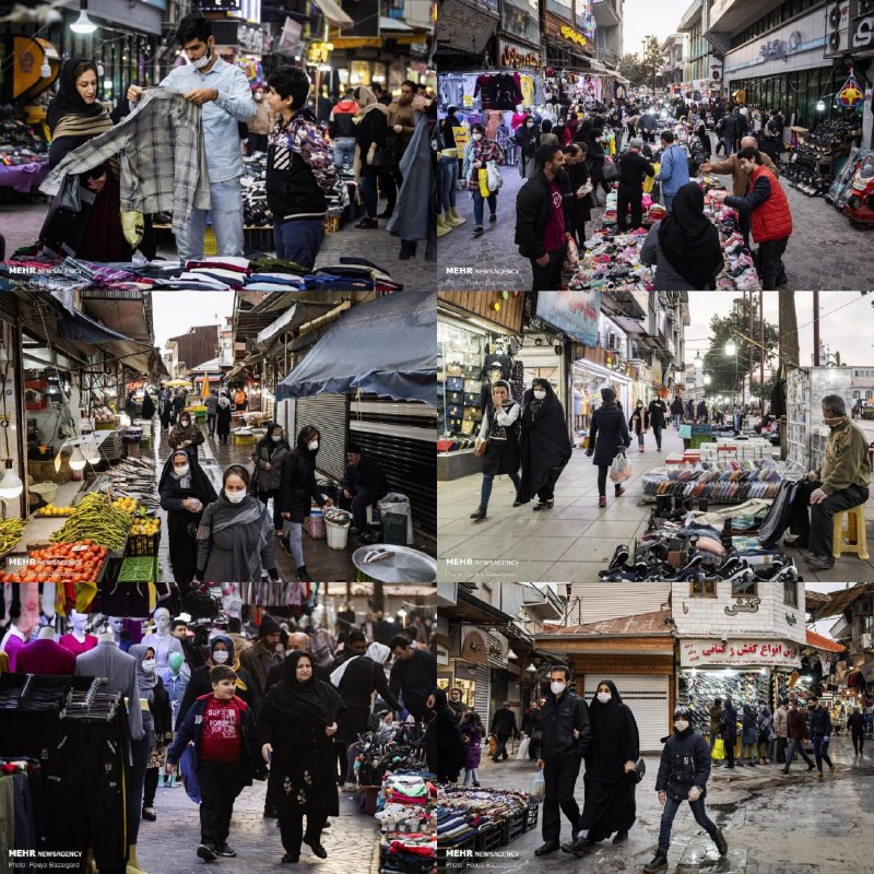 هجوم مردم به بازار برای خرید شب عید 