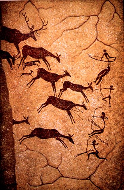 نقاشی بازمانده از انسان‌های غارنشین