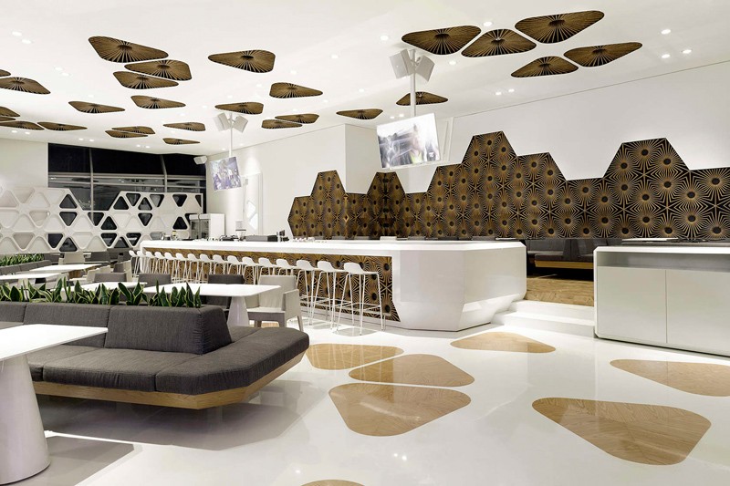 طراحی کافه رستوران به وسیله عناصر هندسی