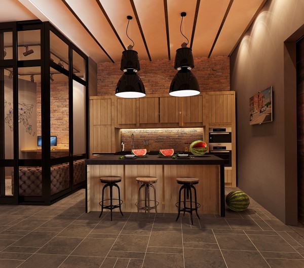 آشپزخانه چوبی