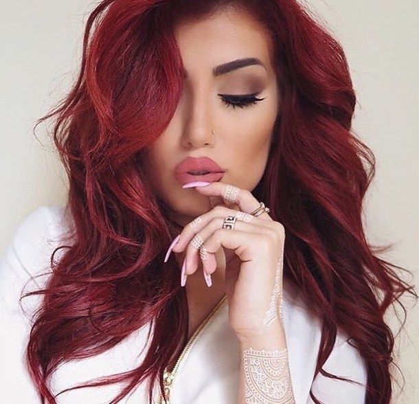 رنگ موی ترکیبی با تناژ قرمز